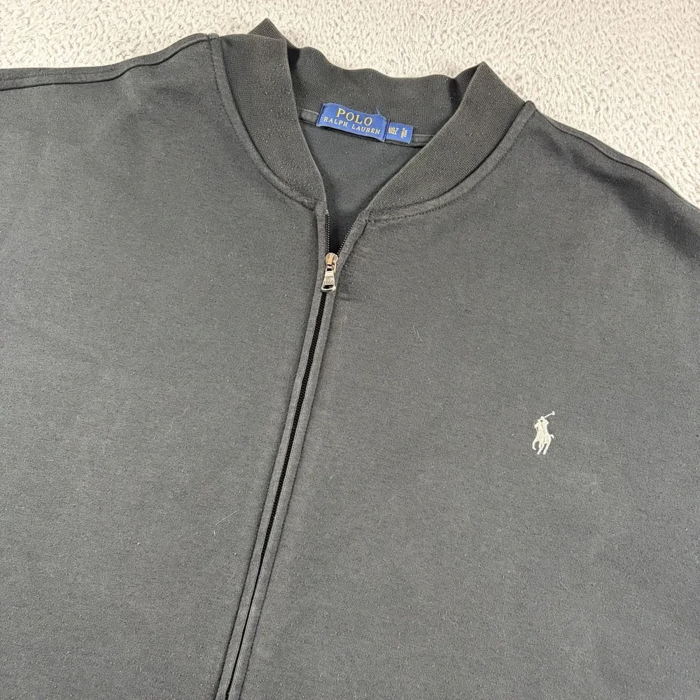 Polo Ralph Lauren Fill Zip Bomber Sweater Jacket Mens 3XLT Black Performance